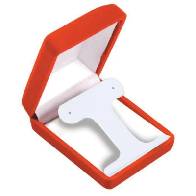 Lot of 24 Red Velvet Jewelry Earring Gift Packaging Boxes Earring Box Hoop - Image 1 of 2