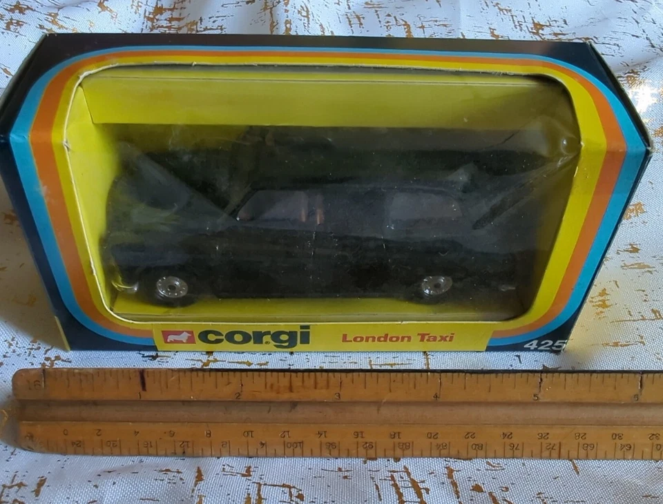 Corgi London Taxi 1979 #425 en caja The Metty Co. JUGUETE COCHE NIÑO NOS DE COLECCIÓN Foto 1 de 4