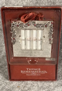THINGS REMEMBERED SILVER Garland photo Frame ORNAMENT~#578969~NEW 3” - Picture 1 of 3