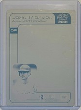 1/1 JOHNNY DAMON 2001 PACIFIC CROWN CARD #197 PRINTING PLATE KANSAS CITY ROYALS