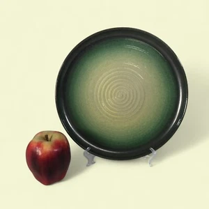 Piatto da portata vintage in ceramica Rowantrees, verde e marrone - Foto 1 di 5