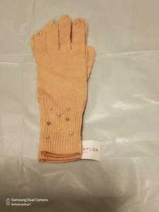 Ann Taylor Pearl Embellished Pink Gloves NWT - Picture 1 of 5