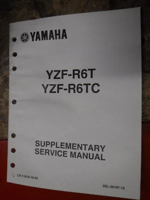 2005 YAMAHA YZF-R1T YZF-R1TC ORIGINAL FACTORY SERVICE MANUAL SUPPLEMENT R1 Foto 1 de 2