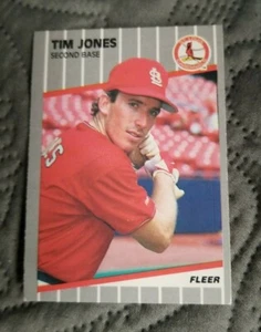 1989 Fleer St. Louis Cardinals Baseball Card #453 Tim Jones - Picture 1 of 2