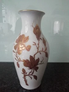 Lindner runde Blumenvase Porzellan Vase "in Handarbeit" H 20,2 cm floral - Bild 1 von 4