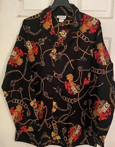 Camisa Top Pijama Charles Goodnight Abotonada Manga Larga De Colección - Imagen 1 de 12