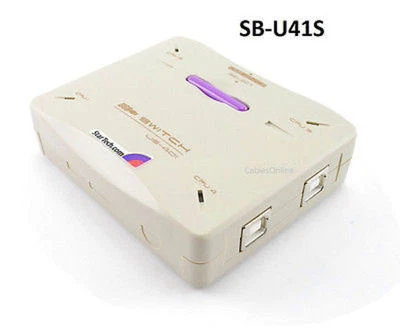 4-Port Compact USB B (Printer, Scanner, Modem, etc) Manual 4 to 1 Data Switch - Image 1 of 4