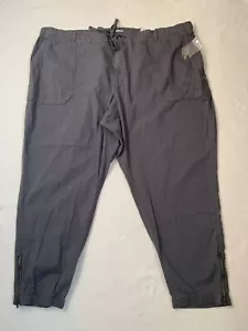 Pantalones de chándal utilitarios gris algodón tiro medio Sonoma Plus talla 3X nuevos con etiquetas - Imagen 1 de 9
