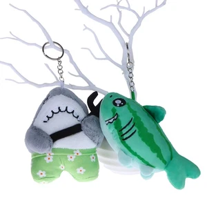Funny Shark Plush Toy Pendant Soft Stuffed Doll Keychain Car Bag Key Ring Decor - Picture 1 of 15