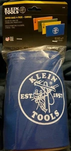 Klein Tools 5140 Zipper Bags, Canvas Tool Pouches 4-Pack new - Picture 1 of 4