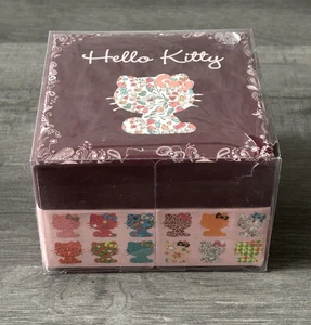 Sanrio Hello Kitty Memo Pad and Pen Block Pink Burgundy Paper Square Sanrio 2012 - Picture 1 of 11