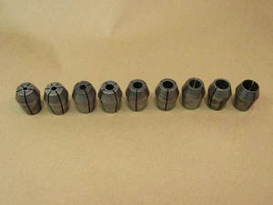 9 Z Collets Tree Mill Double Taper 3/16" 1/4" 5/16" 3/8" 7/16" 1/2" 9/16" 5/8" - Picture 1 of 10