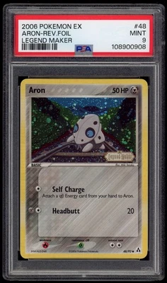 2006 PSA 9 Mint Aron Reverse Holo EX Legend Maker Pokemon Card 48/92 - Image 1 of 2