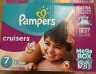 Vintage Pampers Cruisers Size 7 Diapers/Windeln Year 2016, 38 Count Open Bag