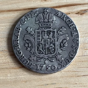 Maria Theresa - 1750 Half Ducaton - Mintmark - Antwerp (✋) - Picture 1 of 14