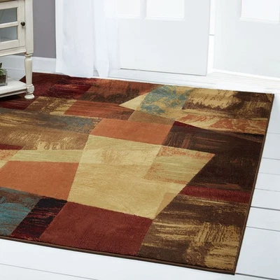 Modern Abstract Multi 4x6 Area Rug Geometric Carpet - Actual 3' 3" x 5'2" - Image 1 of 4