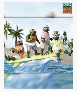 Figura de acción SDCC 2025 Sewer Surfing Turtles escala 7” paquete de 4 exclusivo TMNT - Imagen 1 de 7