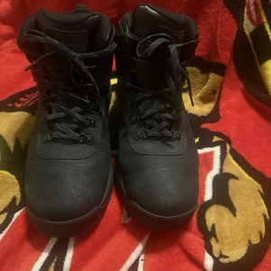 TIMBERLAND Hombres Blanco Cornisa Medio Impermeable Cuero Botas de Senderismo Talla 13 Negras - Imagen 1 de 15