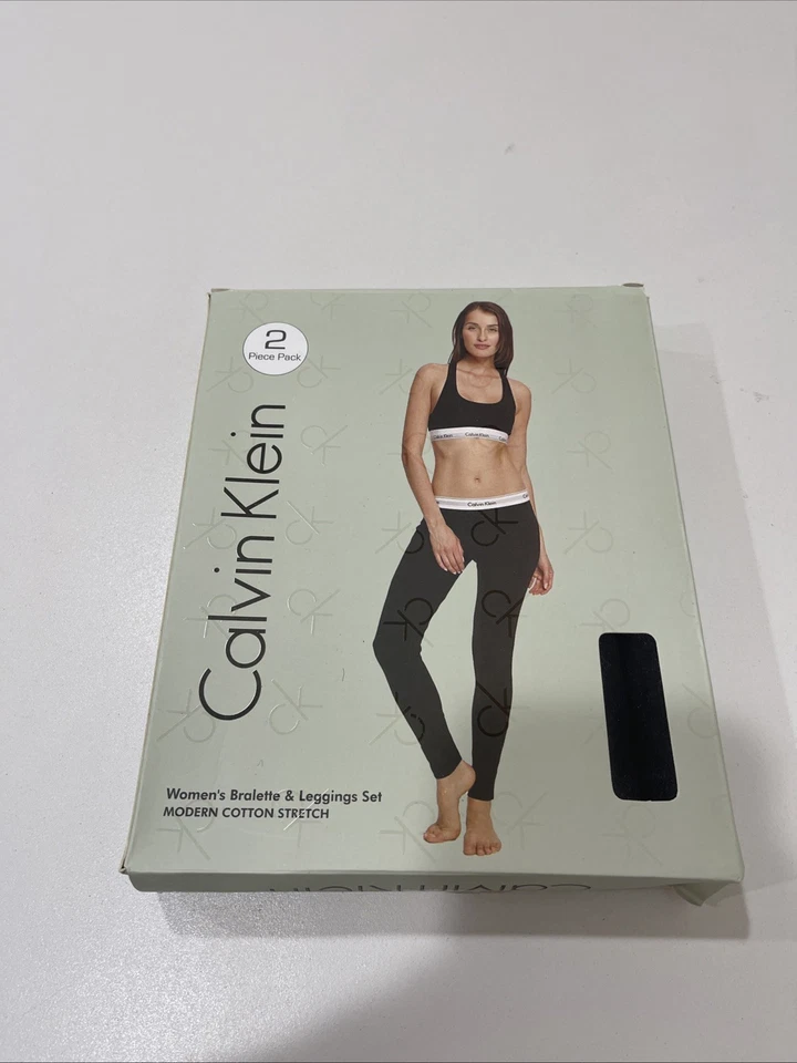 Calvin Klein Damen Bralette & Leggings Set Modern Cotton Stretch Large - Bild 1 von 3