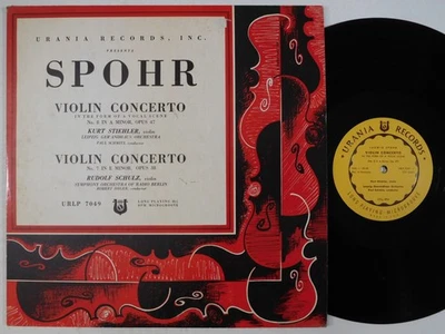 KURT STIEHLER Spohr Violin Concerto 8 URANIA LP URLP 7049 schulz concerto 7 - Image 1 of 4