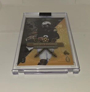 2024 Wild Card 5 Card Draw Football Shedeur Sanders Black/Gold Diagonal 1/1 - Bild 1 von 2