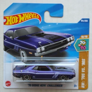 Hot Wheels 1970 Dodge Hemi Challenger violettmetallic Neu/OVP Oldtimer HW Car 70 - Picture 1 of 5