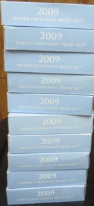 2009 Proof Set 10 sets U. S. Mint 18 coin Set Quarters President COA Value - Picture 1 of 6
