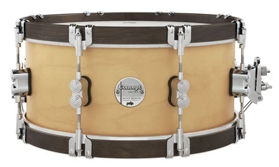 PDP Concept Classic 6.5 x 14 Natural Stain Snare w/ Walnut Stain Wood Hoops - Image 1 of 4