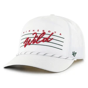 Minnesota Wild 47 Brand White Hitch Script Rope Adjustable Snapback Hat - Picture 1 of 1