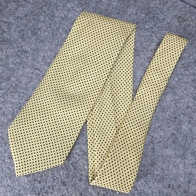 Corbata de cuello Venezia dorada negra lunares seda hecha en Italia Foto 1 de 4