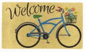 Avera Products Welcome Bike mit Blumen Floral Design Natur Kokosfaser Doo... - Bild 1 von 8
