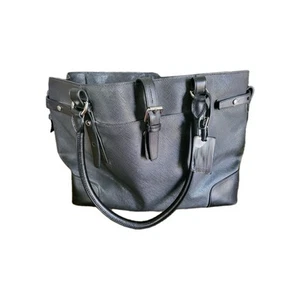 Tumi Leather Textured Nylon Business Briefcase Black Tote Bag 20x12.5", #7313702 - Bild 1 von 10