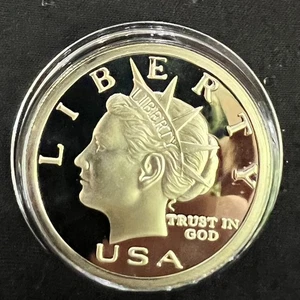 2003 NORFED Liberty $10 1 oz 999 FINE SILVER FROSTY PROOF-LIKE Round BU✅ CAPSULE - Picture 1 of 13