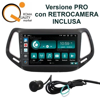 Jfsound JF-031JC-X9C PRO autoradio car tablet 10" fit JEEP COMPASS 16-20 Android - Immagine 1 di 4