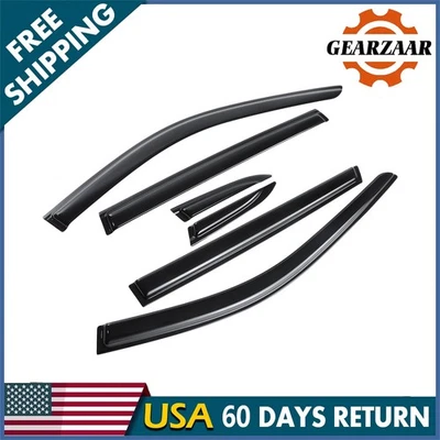 For 2023-2025 Honda CR-V CRV 6Pcs Black Window Visors Vent Shade Sun Rain Guards - Image 1 of 4