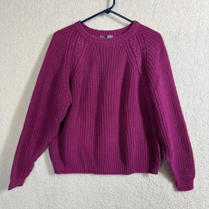 Maglione Jigsaw donna maglia grossa media girocollo con cavo pullover anni 90 - Foto 1 di 8