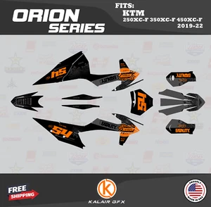 Graphics Kit for KTM 250XC-F 350XC-F 450XC-F (2019-2022) Orion - ORANGE-SHIFT - Picture 1 of 6