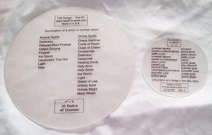 Pathfinder Spell Template D20 Ranger DnD Set of 2 - Picture 1 of 9