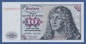 GERMANY - FEDERAL REPUBLIC -- 10 GERMAN MARK (1970) -- SC- / aUNC -- PICK 31a - Picture 1 of 2