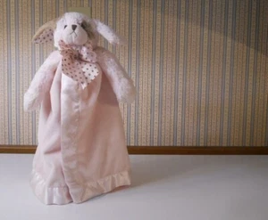 Bearington Collection plush baby Wiggles pink puppy dog security blanket toy - Picture 1 of 4