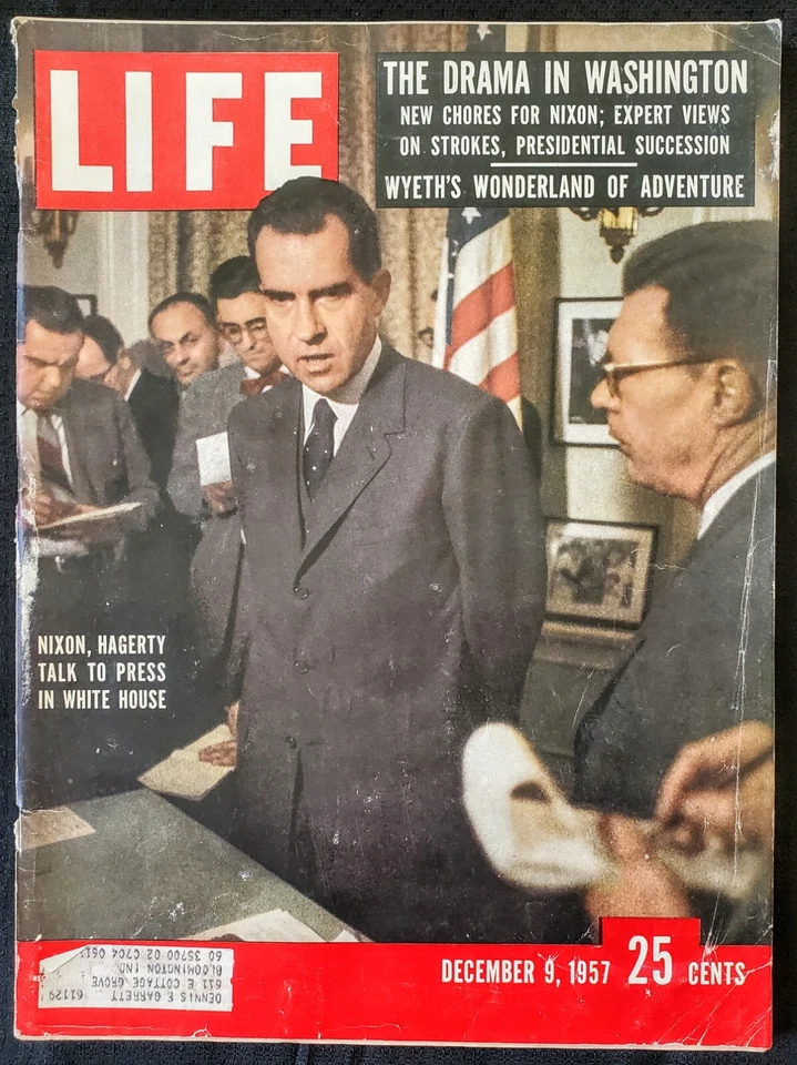 1957 US VP President Richard Nixon Algeria NATO River Kwai Film LIFE Magazine - Image 1 of 2