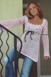Dolce Handknits Knitting Pattern WMRI-0608 Marrakech Babydoll Dress Women 29-39" - Picture 1 of 2