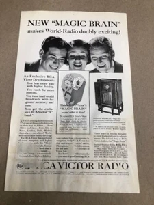 1934 RCA Victor "Magic Brain" Radio Receiver's--vintage private estate advertise - Picture 1 of 1