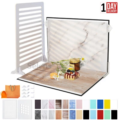 12Pcs Photo Backdrop Paper Board Photography Background Food Prop Table Studio - Image 1 of 4