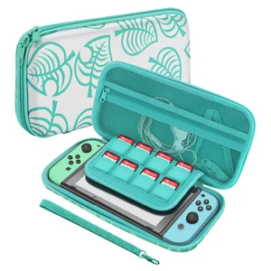 Estuche de viaje portátil Nintendo Switch carcasa rígida (tema Animal Crossing Leaf) - Imagen 1 de 7
