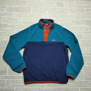 LANDS' END Sweater Adult M Heritage Fleece T-Snap Neck Pullover Thermacheck 200 - Picture 1 of 9