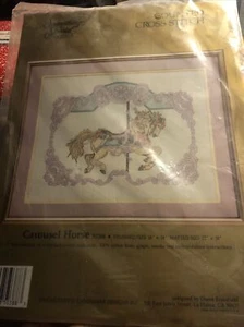 Something Special 1988 Cross Stitch Kit Carousel Horse Size 18" x 14" #50388 Vtg - Picture 1 of 3