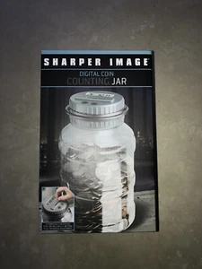 SHARPER IMAGE Electronic Digital Coin Counting Jar Piggy Bank Brand New - Picture 1 of 6