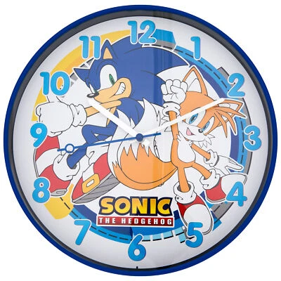 ACCUTIME WATCH CORP. Sonic the Hedgehog and Tails Back to Back 12" Wall Clock Multi-Color
