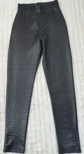 Top Shop Leggings Stretchy Trousers Black Animal Print Embossed Size 6 BNWT - Picture 1 of 8